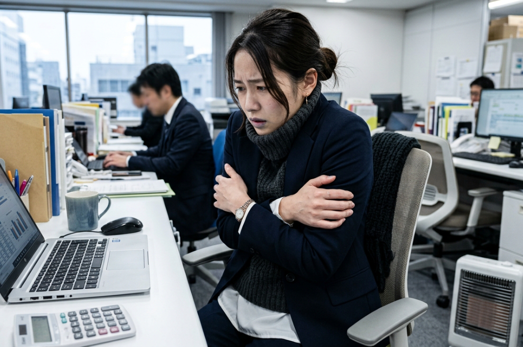 オフィスの足元冷えをどう防ぐ？ブレーカーを落とさずに暖かく過ごすための3つのステップ