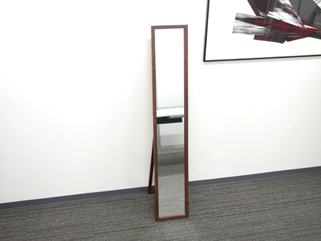 木製スタンドミラー 不二貿易 HB-2715P BR[-][新品]|鏡-オフィスアクセサリーオフィス家具（中古）通販ならHappy（ハッピー）
