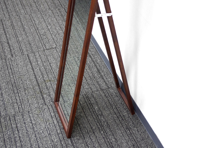 木製スタンドミラー 不二貿易 HB-2715P BR[-][新品]|鏡-オフィス