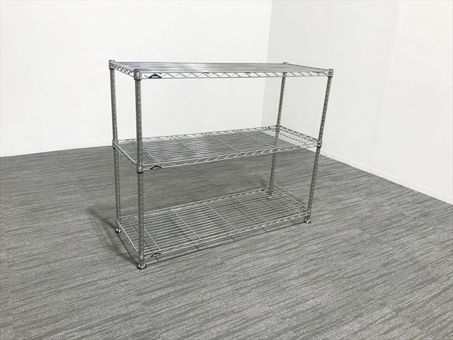 メタルラック 天地3段 ホームエレクター[ERECTA/エレクタ][中古]|メタルラック-書庫・収納 オフィス家具（中古）通販ならHappy（ハッピー）