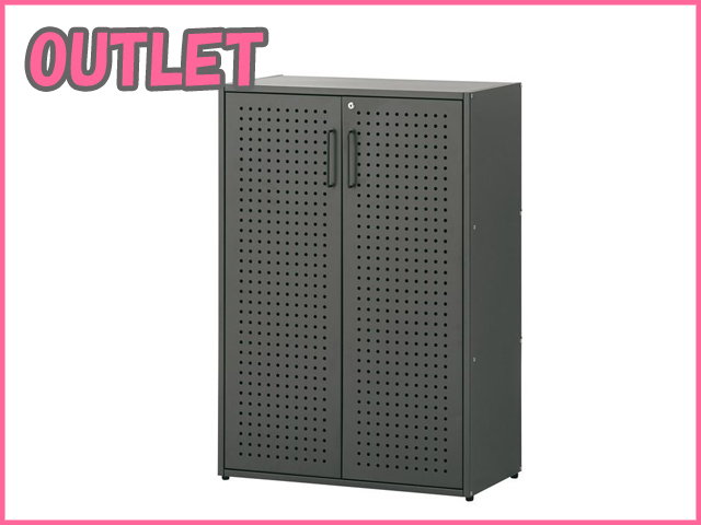 OUTLET】両開き書庫 アスプルンド ESストレージ パンチング扉[-][新古 