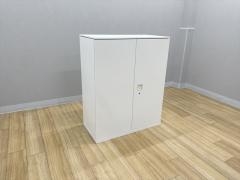 昭和レトロ　Zipper キャビネット 両開き書庫　グレー　鍵なし、ダイヤル壊れ オカムラの両開き書庫、キャビネットも激安販売！｜オフィス家具（中古