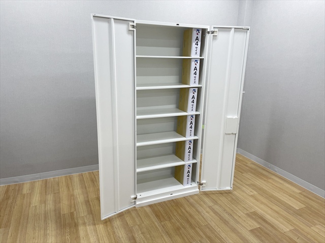 両開き書庫 ロング レクトライン 4B318M ZA75[オカムラ][中古]|両開き