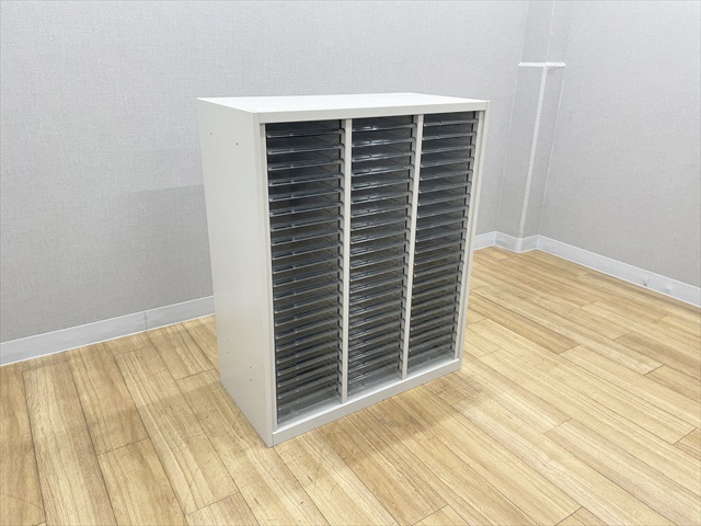 トレイキャビネット 3列22段 42 A4対応 4203FS Z13[オカムラ][中古 