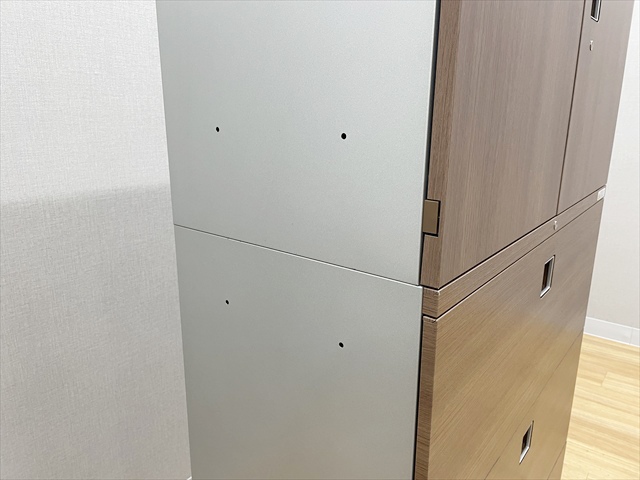 ②オカムラ レクトライン 両開き書庫+3段ラテラル 34-0720