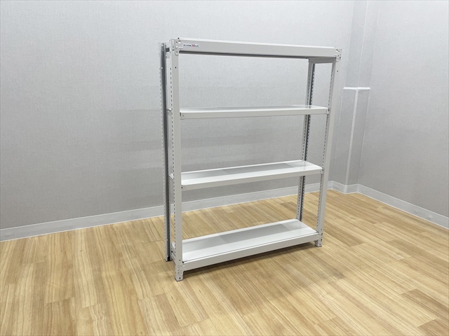 スチールラック 軽量 セミボルトレス 天地4段[-][中古]|スチールラック
