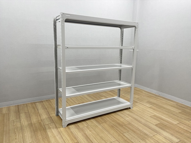 スチールラック 軽量 ボルトレス 天地5段[-][中古]|スチールラック