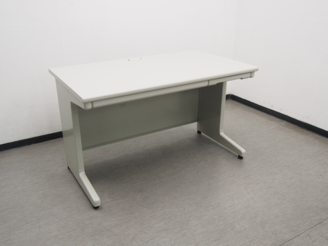 オフィス家具  平デスク　プラス　LAタイプ　引出し付　RY-T127 LGY 