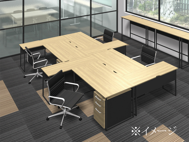 平デスク ワークデスク SFDシリーズ 引出し無 SFD-B147 FO[井上