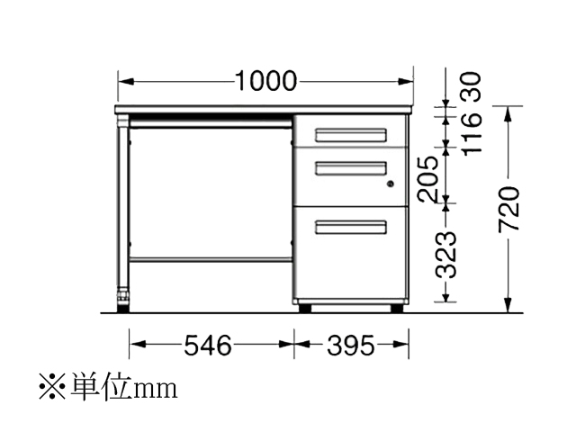�Б��f�X�N�@3�i���@�G�����T�V���[�Y�@����720mm�@DL-M107S
