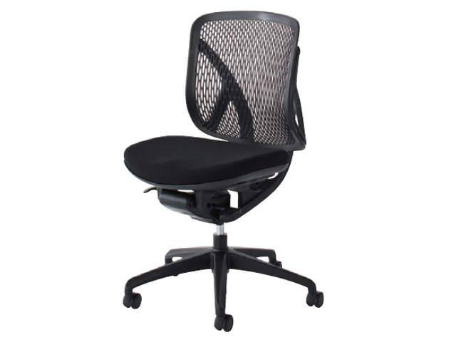 イナバのイエラチェア ローバック 樹脂メッシュ ブラックフレーム  