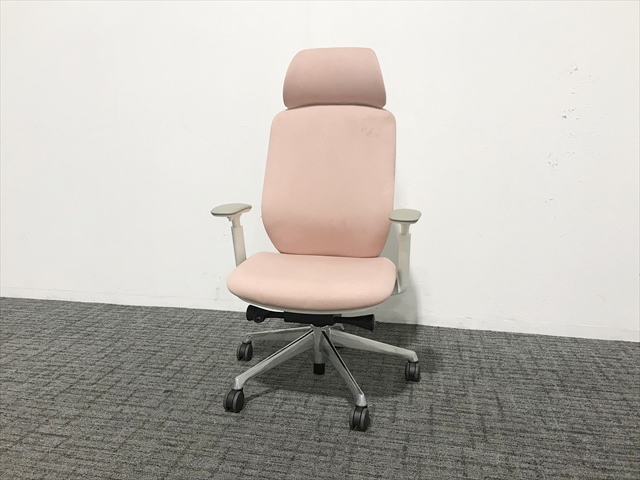 C68CBW FXW7|オカムラ シルフィー EXハイバック 布張 白ボディ アルミ脚 可動肘 イエロー 1脚 (メーカー直送) C68CBW FSG3 |オカムラ シルフィー エクストラハイバック アルミ脚 背