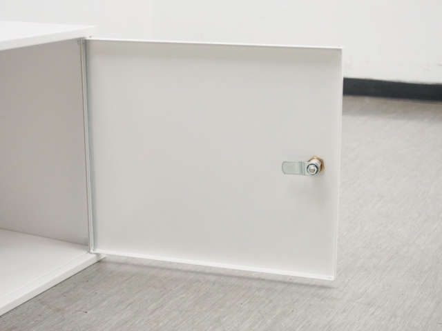Ceha抗菌 スタッキングスチールロッカー シリンダー錠 ブルー×ホワイト 幅400×奥行450×高さ350mm（完成品）1台  最大積み重ね段数：5段（取寄品） - アスクル