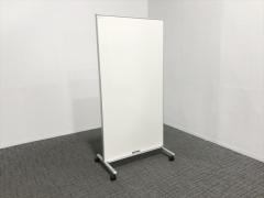 訳アリ 3連パーテーション ブルー 衝立 間仕切り 連結パネル 3連 パーティション 折りたたみ キャスター KK10850 中古オフィス家具  配送サイズ400