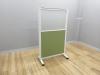 自立パーティション 上部アクリル キャスター付