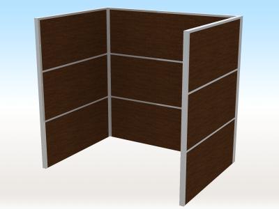 引き取り限定 大阪 難波】 パーテーション 茶色×3セット