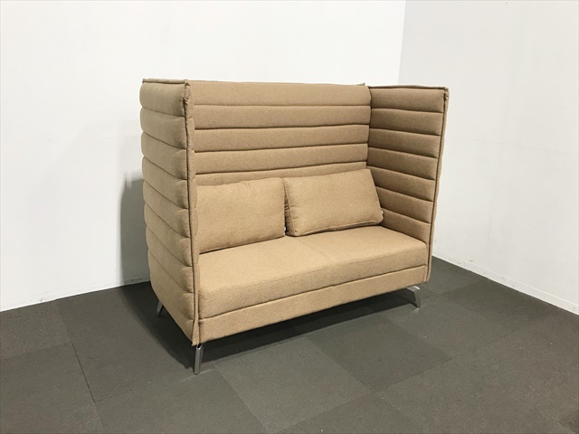 応接用ソファ 2人用 オフィスコム ハイビス ハイバックソファ[-][中古] | 応接用ソファ・チェア - 応接家具 オフィス家具（中古）通販 ならHappy（ハッピー）