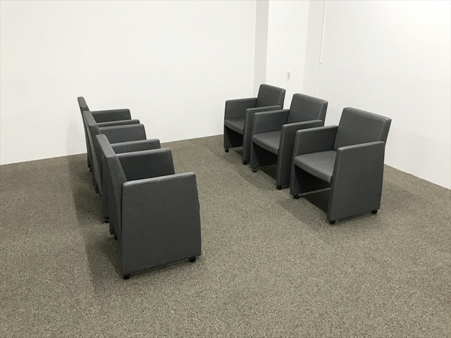 ソファ 6点セット キャスター付[-][中古] | ソファセット - 応接家具