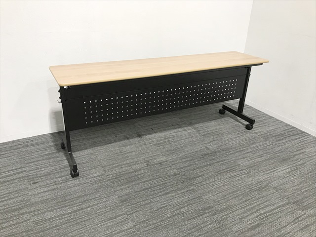 フラップ式会議テーブル フォールディングテーブル 幕板付 OC-MTS1845-M[オフィスコム][中古]|折りたたみ式-テーブル オフィス家具（中古）通販ならHappy（ハッピー）