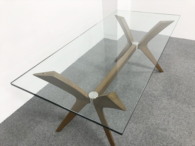大創業祭】ミーティングテーブル 完成品 ガラス天板 カリガリス TOKYO 