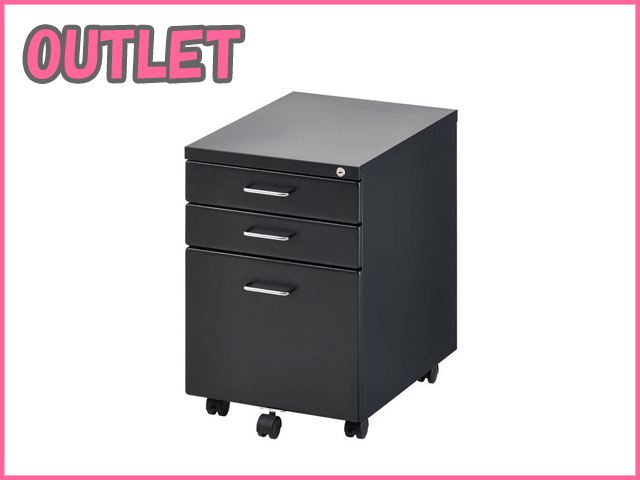 OUTLET】インサイドワゴン 3段 Adatto スチールキャビネット[-][新古品 