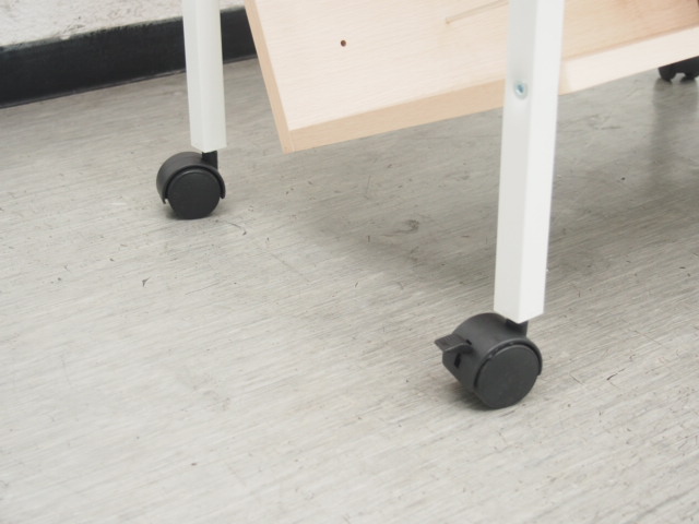 ラックワゴン Adatto ウッドトップブックラックワゴン キャスター付