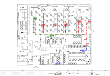 オフィスレイアウト図面（LAN配線など）　作成無料