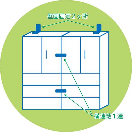 書庫の固定説明図