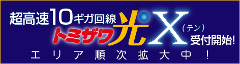 高速10ギガ回線トミザワ光Ｘテン