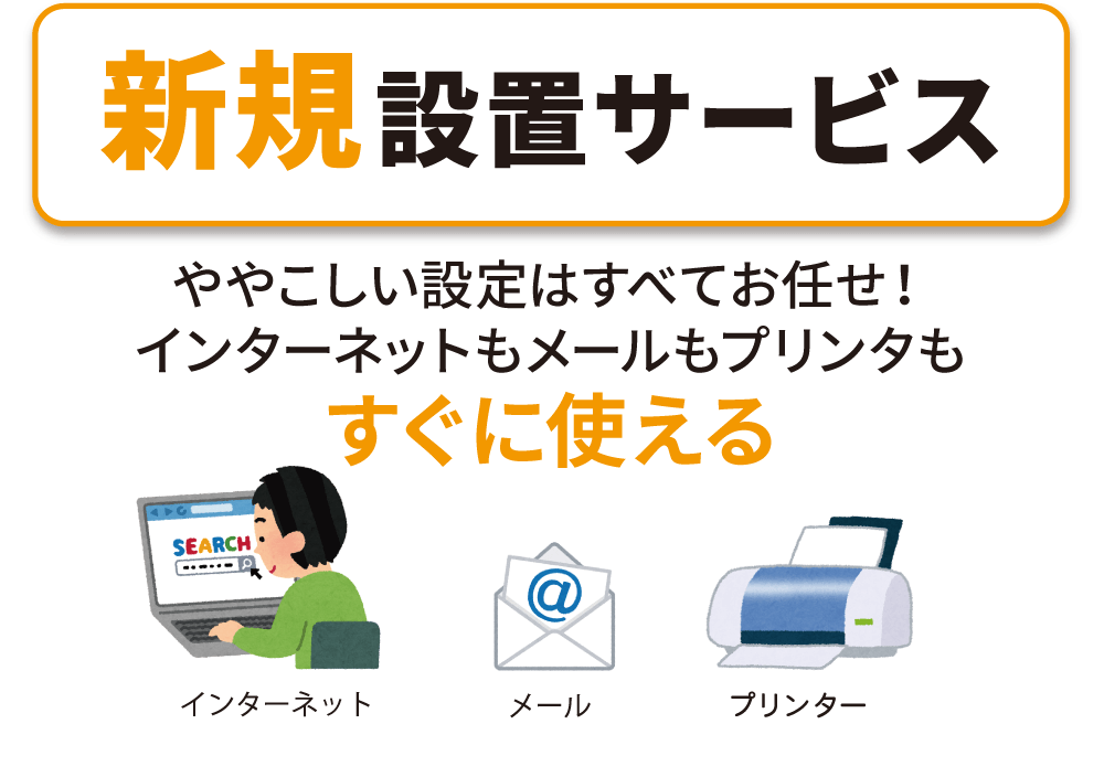 パソコン導入サポート新規設置サービス