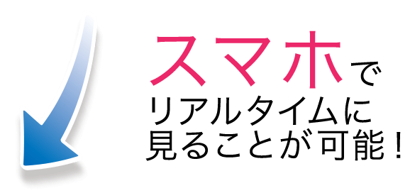 スマホでリアルタイムに見ることが可能！